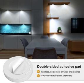 img 1 attached to 💡 Bright LED Night Lights: Wireless Touch, Battery Powered, Stick-on Anywhere - Ideal for Bedroom, Bathroom, Corridor, Stairs, Kitchen, Locker, Under Cabinet - 4 Pack