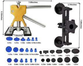 img 2 attached to Набор для окончательного предотвращения красок бескрасочного ремонта вмятины - Мост дентального экстрактора с 30 вкладышами, горячим клеем и скребком - Эффективные инструменты для удаления вмятин