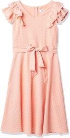 img 3 attached to 👗 Polka Crepe Dress for Girls - Fashionable Clothing for Girls in Dresses