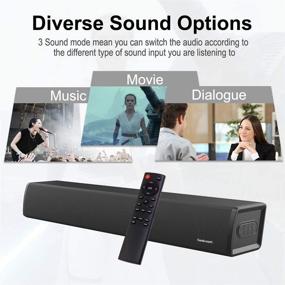 img 3 attached to 🔊 Bluetooth Sound Bar for TV with 3D Surround Sound, Remote Control, Multiple Input Options, Wall Mountable, Home Audio System for Enhanced TV Audio Experience