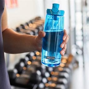 img 2 attached to 💧 Nalgene Tritan On The Fly Water Bottle, Blue with Glacial Blue - 24oz: Durable and Stylish Hydration Companion