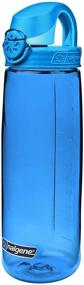 img 4 attached to 💧 Nalgene Tritan On The Fly Water Bottle, Blue with Glacial Blue - 24oz: Durable and Stylish Hydration Companion