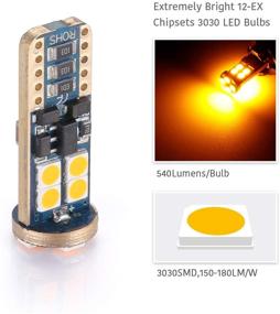 img 2 attached to Лампы Luyed 2 x 540 люмен 3030 12-EX Chipsets Canbus W5W 194 168 2825 LED, янтаря (Самый яркий 194 LED на Amazon)