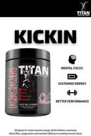 kickin' - concentrated nitric oxide booster pre workout supplement with beta alanine and citrulline malate, creatine free, enhanced focus, energy, no, 25 servings (watermelon rancher) logo