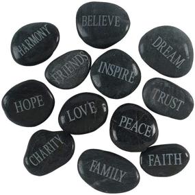 img 4 attached to Bulk Handmade Decorative Faith Stone Set - 12 Stones