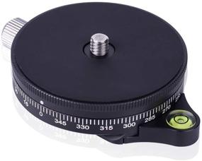 img 4 attached to 📸 Aluminum Alloy Panoramic Panning Base with Arca Swiss Style Plate, 3/8" Screw, Bubble Level – Perfect for DSLR Cameras, Tripods, Monopods – Supports up to 22 LBS