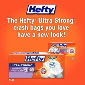 img 3 attached to 🗑️ Hefty Ultra Strong Lavender Sweet Vanilla Tall Kitchen Drawstring Trash Bags - 20 Count