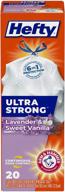 🗑️ hefty ultra strong lavender sweet vanilla tall kitchen drawstring trash bags - 20 count logo