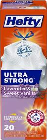img 4 attached to 🗑️ Hefty Ultra Strong Lavender Sweet Vanilla Tall Kitchen Drawstring Trash Bags - 20 Count