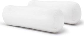 img 4 attached to 🛏️ Newpoint 100% Cotton Neckroll Pillow Pairs, White - 6 by 16 Inches, Luxurious and Supportive