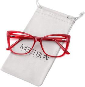 img 4 attached to 😎 Stylish & Protective: MEETSUN Oversized Blue Light Blocking Glasses for Women - Computer Eyewear