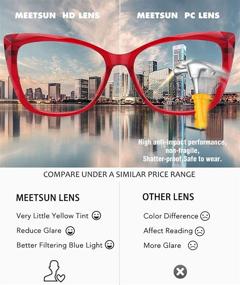 img 1 attached to 😎 Stylish & Protective: MEETSUN Oversized Blue Light Blocking Glasses for Women - Computer Eyewear