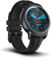 умные часы ticwatch e2 - встроенный gps, водонепроницаемость 5atm, мониторинг сердечного ритма 24 часа в сутки, wear os от google, совместимость с ios и android. логотип