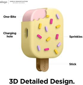 img 2 attached to Elago Ice Cream AirPods Pro Case With Keychain Designed For Apple AirPods Pro Case (Vanilla)