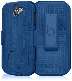 img 2 attached to Чехол BELTRON с клипом для пояса для Kyocera DuraForce Pro 2 - комбо тяжелой нагрузки Slim Shell с кобурой и встроенным подставкой для Kyocera E6900 E6910 E6920 (AT&T FirstNet Verizon) - синий