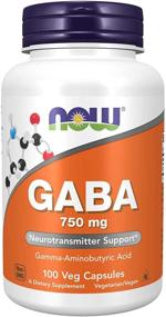 img 4 attached to 💊 Добавки Now Supplements GABA 750 мг Поддержка нейротрансмиттеров - гамма-аминомасляная кислота, 100 вегетарианских капсул