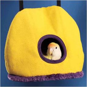 img 4 attached to 🪶 Cozy Stock Show Parrot Nest Plush Winter Hanging Hammock - Ideal Bed and Swing Decor for Small Animals in Cages