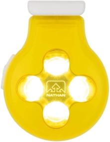 img 4 attached to 🔦 Nathan LED Safety Light Strobe Clip-On for Running, Walking, Dog, Kids, Biking. Weather Resistant. Powerful Flashing - Red or Yellow. Size of a Quarter.