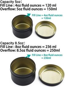 img 2 attached to 🕯️ JulWhisper 48-Piece Candle Tin (24pcs of 8oz + 24pcs of 4oz) Jar for Candle Making, Metal Tin Candle