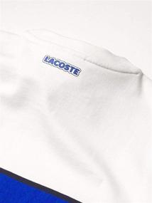 img 2 attached to Футболка с коротким рукавом Lacoste Chervil Flour Navy для мальчиков: стильная и удобная одежда для детей