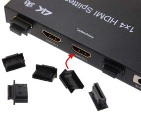 img 1 attached to 🔌 Крышки портов с защитой для разъема HDMI мужского типа, 10 штук - черного цвета (CV-H01-10)