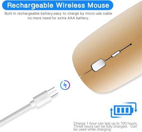 img 2 attached to Rechargeable Wireless Mouse Computer Accessories & Peripherals