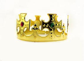 img 3 attached to Exquisite Adorox Gold Royal King Crown Prince Costume Accessory (1) for a Majestic Medieval Look