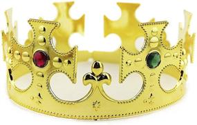 img 4 attached to Exquisite Adorox Gold Royal King Crown Prince Costume Accessory (1) for a Majestic Medieval Look