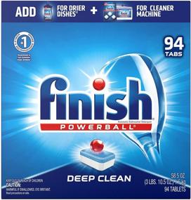 img 4 attached to 🍽️ Finish All In 1, Dishwasher Detergent Powerball - Dishwashing Tablets - Dish Tabs, Fresh Scent, 94 Count Each: The Ultimate Dish-cleaning Solution
