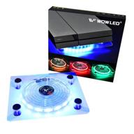 🌈 wfpower rgb led cooler cooling fan stand, multi-color led light cooler pad stand accessories compatible with ps4, ps4 pro, ps4 slim, xbox one x, notebook, laptop, consoles - usb powered logo