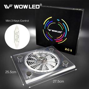 img 2 attached to 🌈 WFPOWER RGB LED Cooler Cooling Fan Stand, Multi-Color LED Light Cooler Pad Stand Accessories Compatible with PS4, PS4 Pro, PS4 Slim, Xbox One X, Notebook, Laptop, Consoles - USB Powered