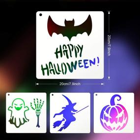 img 3 attached to 🎃 Spooky Halloween Stencils: Decorate and Create with Reusable Painting, Drawing, and Art Supplies