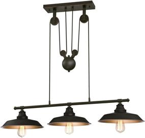 img 4 attached to 💡 Westinghouse Iron Hill 6332500 Pendant Light Fixture for Indoor Island, 3-Light, Oil Rubbed Bronze/Bronze Finish, Metallic Interior with Highlights