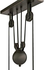 img 2 attached to 💡 Westinghouse Iron Hill 6332500 Pendant Light Fixture for Indoor Island, 3-Light, Oil Rubbed Bronze/Bronze Finish, Metallic Interior with Highlights