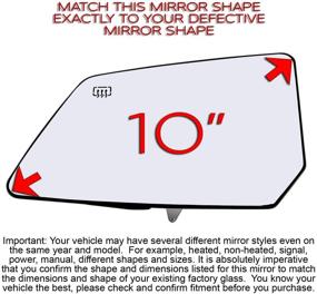 img 1 attached to 🔥 Набор подогреваемой вставки из пластика для размораживания обратной пластины зеркала левой руки для водительского зеркала, совместимый с Chevy Traverse, GMC Acadia и Saturn Outlook (диагональ 10 дюймов), продается компанией Rugged TUFF