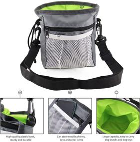 img 1 attached to 🐶 Convenient Eunice Dog Treat Pouch: Portable Snack Bag with Built-in Dispenser and Multiple Wear Options