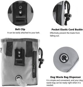 img 2 attached to 🐶 Convenient Eunice Dog Treat Pouch: Portable Snack Bag with Built-in Dispenser and Multiple Wear Options