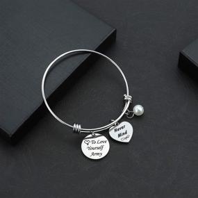 img 3 attached to 🎁 TOGON BTS Bracelet: A Beautiful Love Yourself Army Never Mind Bangle for Women, Girls, Sisters, and Daughters – Perfect Inspirational Gift for Best Friends and Wives