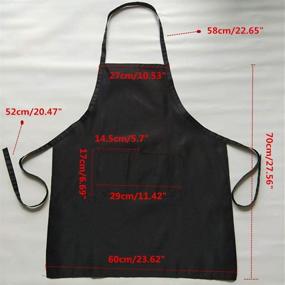 img 1 attached to LOYHUANG 16PCS Black Bib Aprons Bulk for Women and Men with 2 Pockets - Ideal for Waitress, Chefs, and Cooking in Kitchen