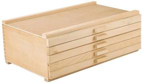 img 2 attached to 🖊️ VAO-003 Vencer 5 Drawer Wood Art Storage Box for Pencil, Pen, Pastel, and Marker Set