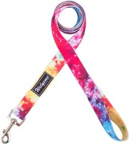 img 1 attached to Tie Dye Dog Collar and Leash Set - Funny Pet Leash for Small, Medium, and Large Dogs (Small Size: 7.8''-10'')