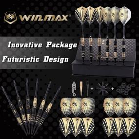img 3 attached to 🎯 WIN.MAX Soft Tip Darts Set for Electronic Dartboard - Plastic Tip with Aluminum Shafts, Rubber O'Rings, Extra Flights, Dart Tool, and Gift Darts Case