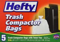hefty trash compactor bags - 18 gallon 🗑️ capacity - pack of 5 - convenient waste management solution logo