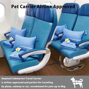 img 3 attached to 🐾 Airline Approved Pet Travel Carrier for Small to Medium Cats, Dogs, and Puppies - Spacious, Breathable, and Comfortable with Ventilation and Fan!