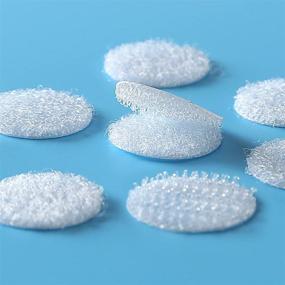 img 1 attached to 🔵 Sticky Back Clear Dot Hook and Loop Tapes - 1000pcs (500 Pair) White, 3/4" Diameter - Self Adhesive Coins