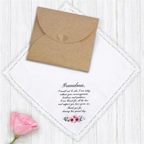 img 2 attached to 💐 Wedding Handkerchief for Grandmother Grandma | Men's Accessories for Gifting