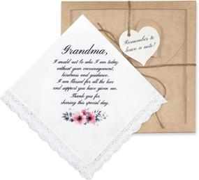 img 4 attached to 💐 Wedding Handkerchief for Grandmother Grandma | Men's Accessories for Gifting