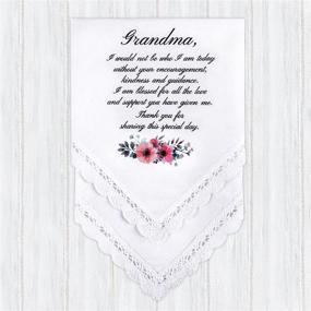 img 1 attached to 💐 Wedding Handkerchief for Grandmother Grandma | Men's Accessories for Gifting