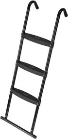 img 4 attached to 🪂 Enhance Your Trampoline Experience with Gardenature Trampoline Ladder - 3 Wide Step Ladder in Sleek Black Design