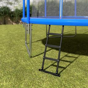 img 1 attached to 🪂 Enhance Your Trampoline Experience with Gardenature Trampoline Ladder - 3 Wide Step Ladder in Sleek Black Design
